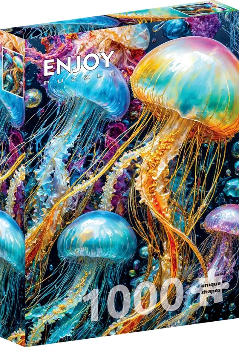 legpuzzel Jellyfish Glow 1000 stukjes oceaan dieren. van Enjoy Puzzle, editie Meerkleurig – doos