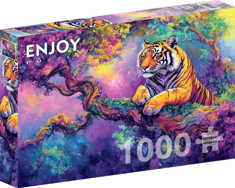 legpuzzel Jungle Majesty 1000 stukjes dieren tijger. from Enjoy Puzzle, Multicolour edition – box