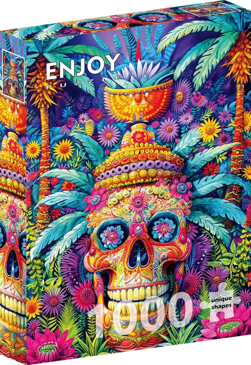 legpuzzel Jungle Skull 1000 stukjes volwassenen. de Enjoy Puzzle, édition Multicolore – boîte
