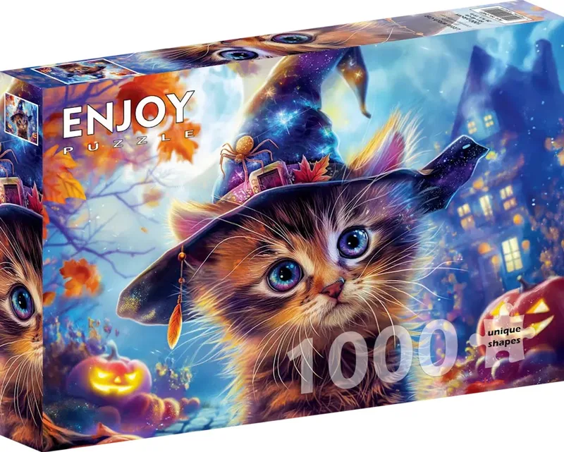 legpuzzel Little Witch Cat 1000 stukjes karton. from Enjoy Puzzle, Multicolour edition – box