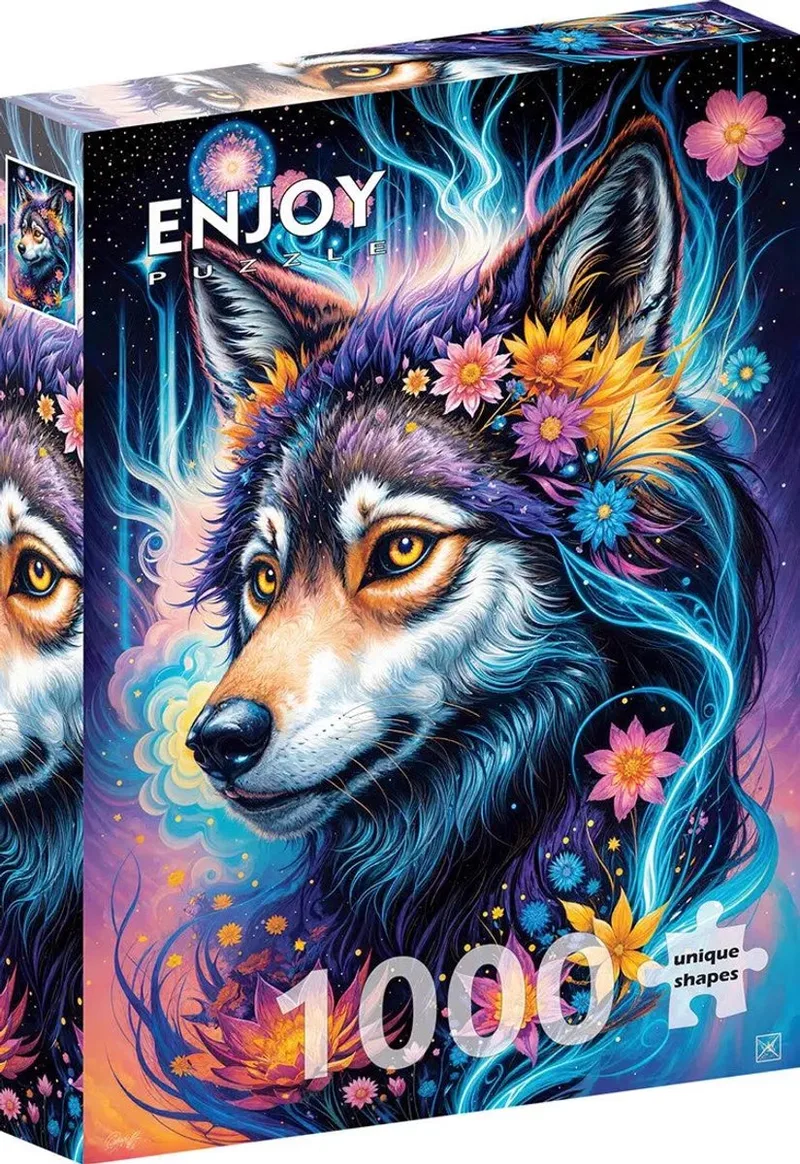 legpuzzel magische wolf 1000 stukjes kleurrijk. from Enjoy Puzzle, Multicolour edition – box
