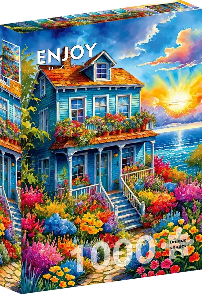 legpuzzel Ocean Garden 1000 stukjes rustiek landschap. van Enjoy Puzzle, editie Meerkleurig – doos