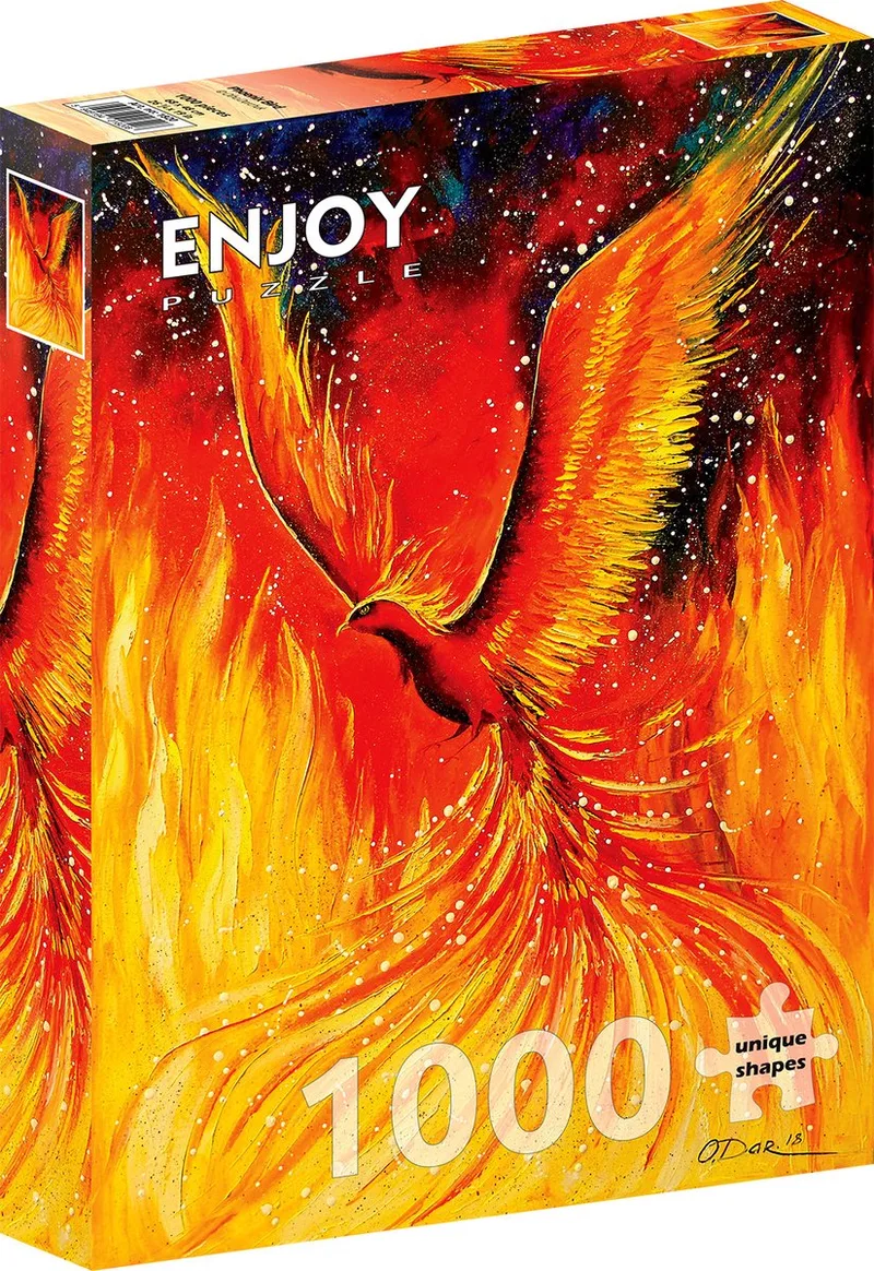 legpuzzel Phoenix Bird - 1000 stukjes kleurrijk kunstwerk. from Enjoy Puzzle, Multicolour edition – box