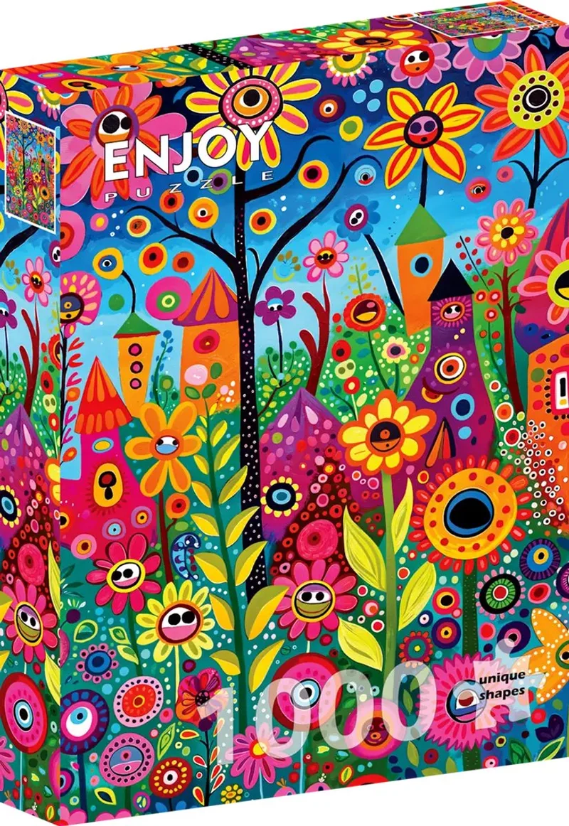 legpuzzel Playful Garden 1000 stukjes kleurrijk bloemen. von Enjoy Puzzle, Ausgabe Mehrfarbig – Schachtel