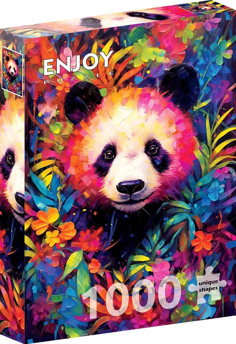 legpuzzel Playful Panda Cub - 1000 stukjes - kleurrijk. van Enjoy Puzzle, editie Meerkleurig – doos