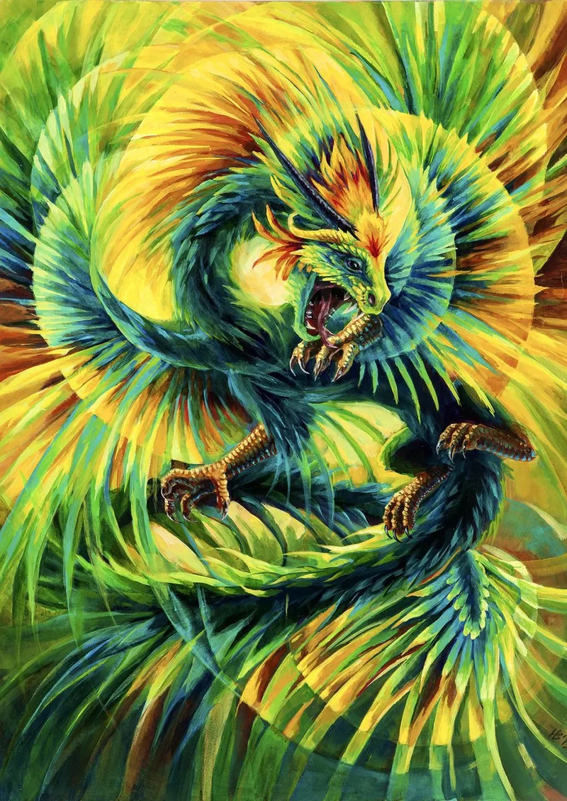legpuzzel Quetzalcoatl - 1000 stukjes kleurrijk Azteeks. de Enjoy Puzzle, édition Multicolore – boîte