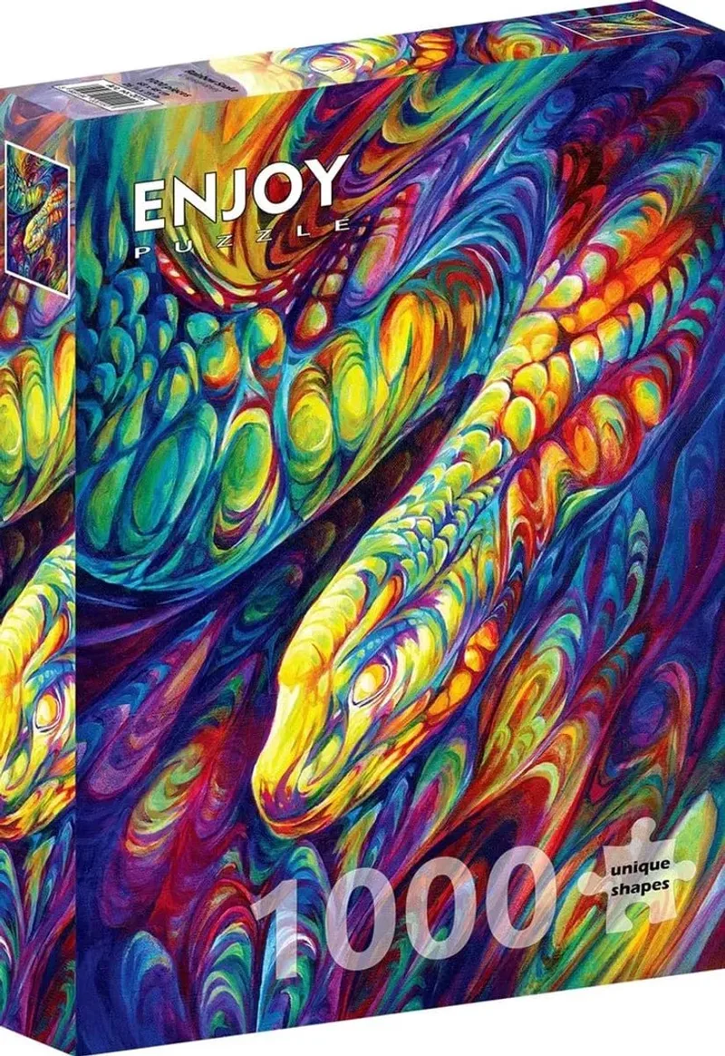 legpuzzel Rainbow Snake - 1000 stukjes kleurrijk puzzelplezier. van Enjoy Puzzle, editie Meerkleurig – doos