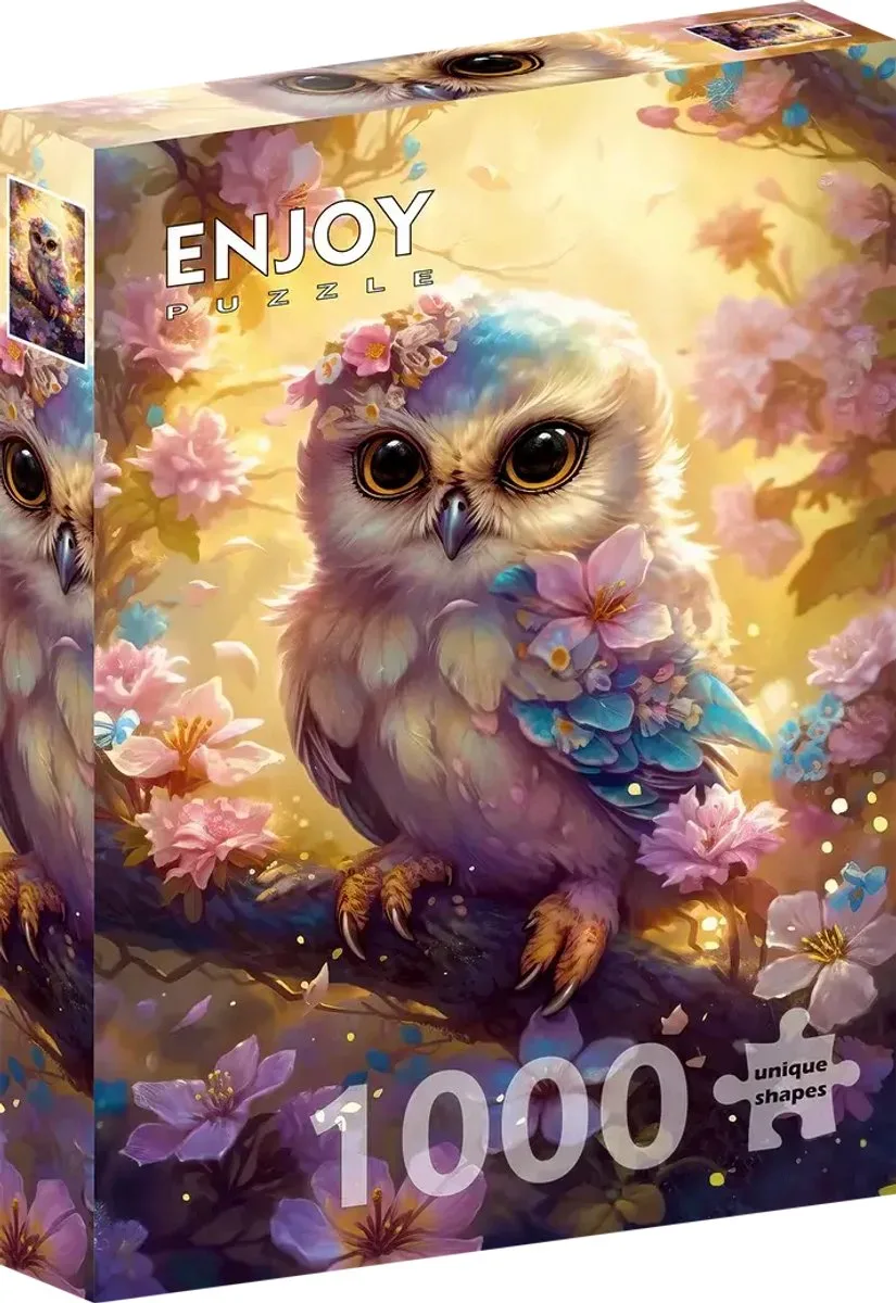 legpuzzel Sanfte Eule 1000 stukjes - kleurrijk speelgoed. van Enjoy Puzzle, editie Meerkleurig – doos