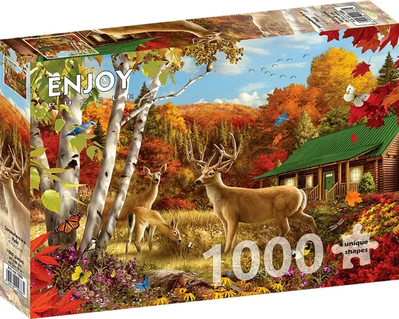 legpuzzel Somewhere in a Field - 1000 stukjes puzzelplezier. von Enjoy Puzzle, Ausgabe Mehrfarbig – Schachtel 2 von 2