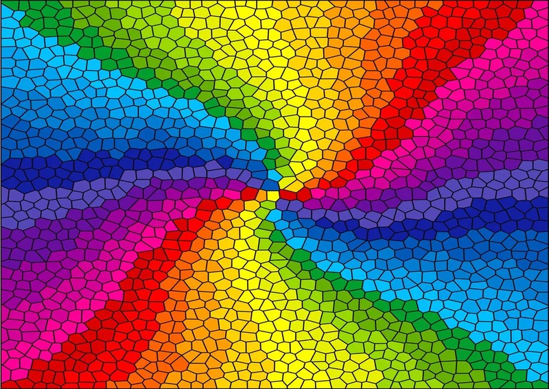 legpuzzel Stained Glass Rainbow Burst - 1000 stukjes kleurrijk. de Enjoy Puzzle, édition Multicolore – boîte