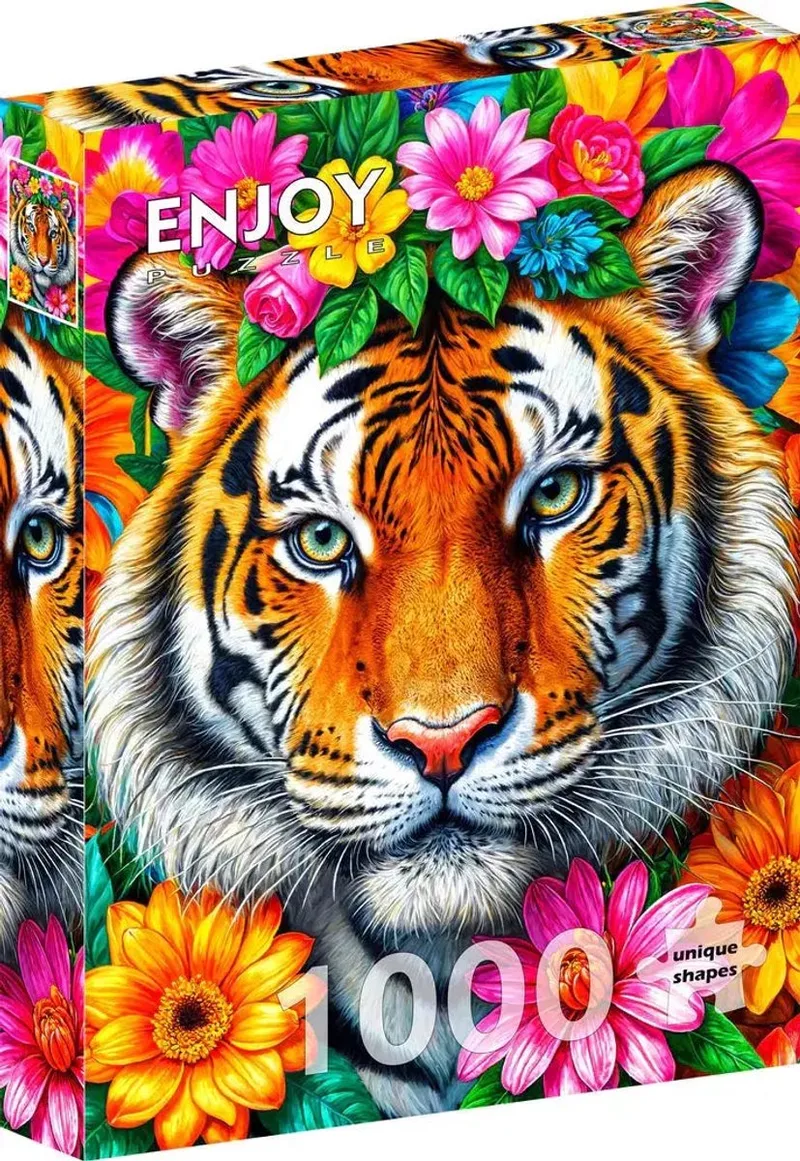 legpuzzel Stripes and Blooms 1000 stukjes karton. van Enjoy Puzzle, editie Meerkleurig – doos