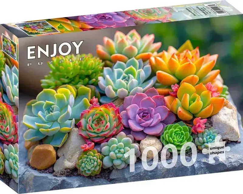 legpuzzel succulenten 1000 stukjes puzzelspel. van Enjoy Puzzle, editie Meerkleurig – doos