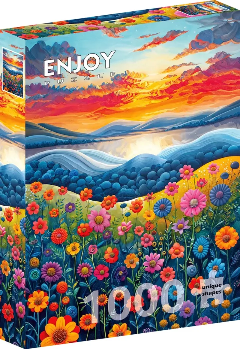 legpuzzel Sunrise Fields 1000 stukjes voor volwassenen. de Enjoy Puzzle, édition Multicolore – boîte