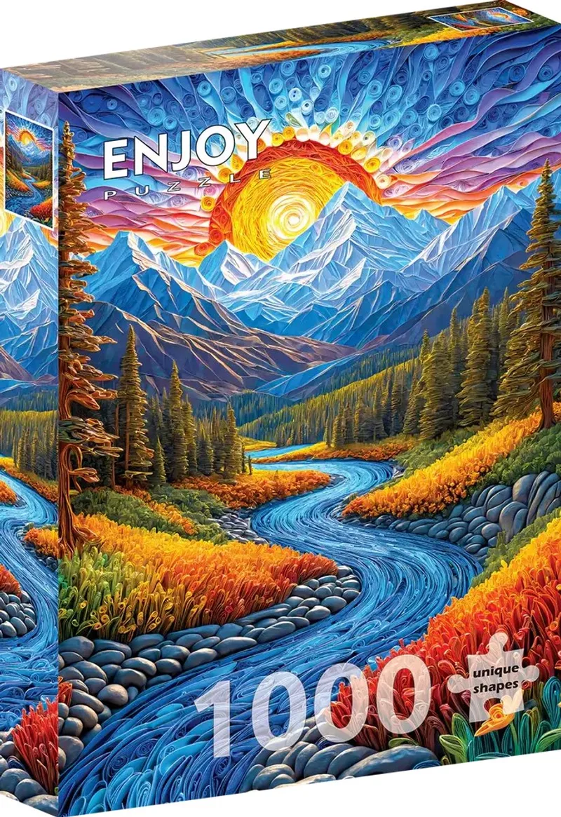 legpuzzel Sunrise Landscape - 1000 stukjes puzzelplezier. de Enjoy Puzzle, édition Multicolore – boîte