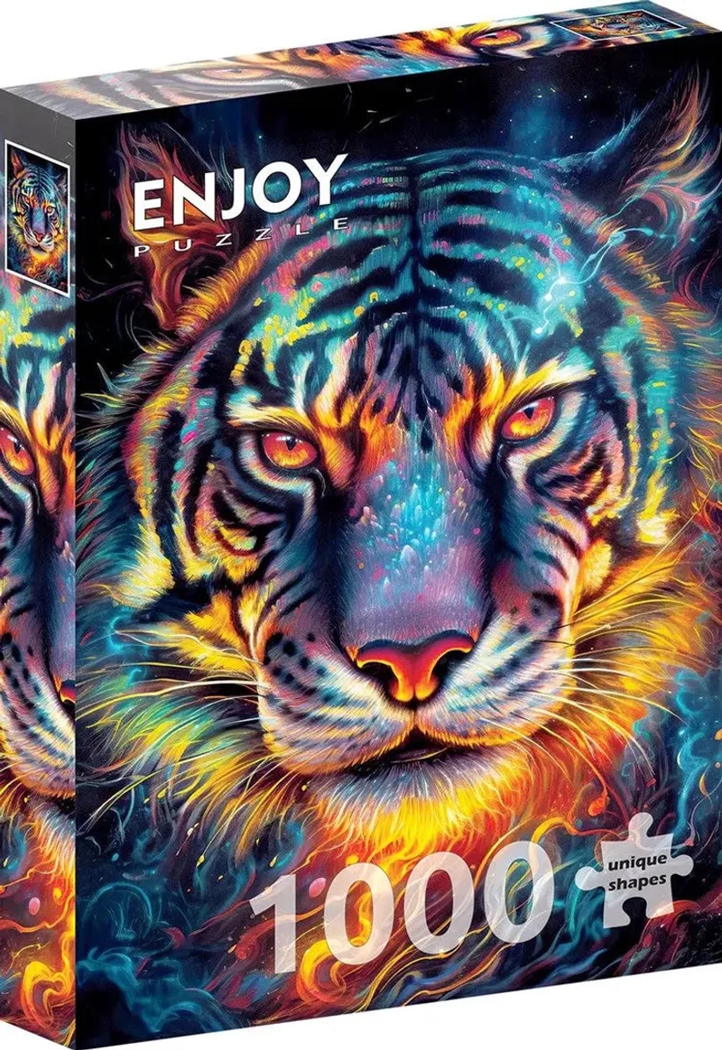 legpuzzel tijger 1000 stukjes - kleurrijk puzzelplezier. van Enjoy Puzzle, editie Meerkleurig – doos