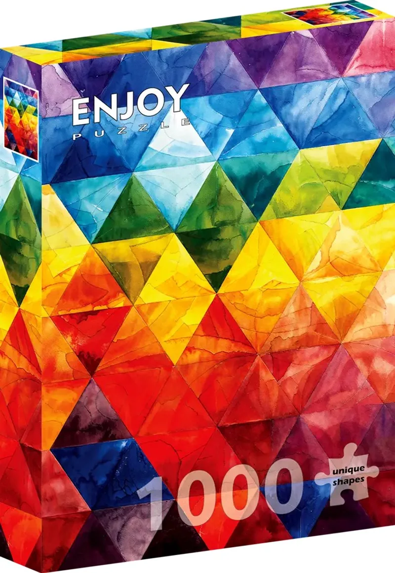 legpuzzel Triangular Harmony 1000 stukjes kleurrijk karton. van Enjoy Puzzle, editie Meerkleurig – doos