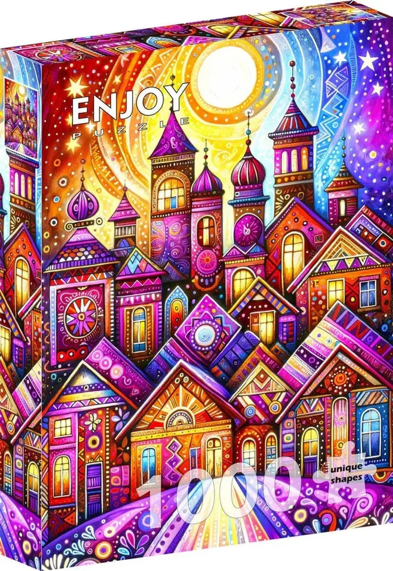 legpuzzel Violet Town 1000 stukjes karton volwassenen. van Enjoy Puzzle, editie Meerkleurig – doos
