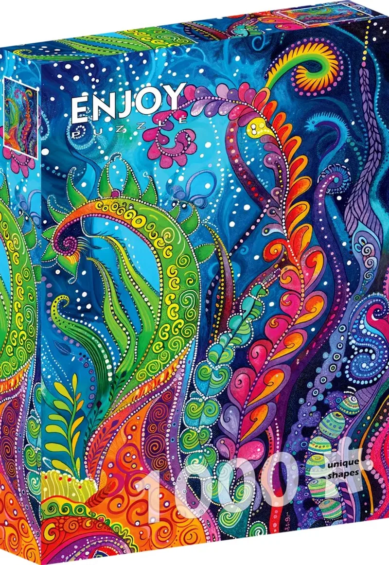 legpuzzel Vivid Spirals 1000 stukjes kleurrijk karton. van Enjoy Puzzle, editie Meerkleurig – doos