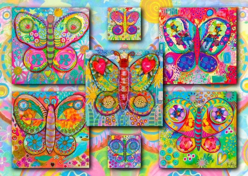 legpuzzel vlinders - 1000 stukjes kleurrijk puzzelplezier. van Enjoy Puzzle, editie Meerkleurig – doos