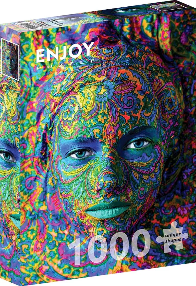 legpuzzel vrouw kunst make-up 1000 stukjes karton. van Enjoy Puzzle, editie Meerkleurig – doos