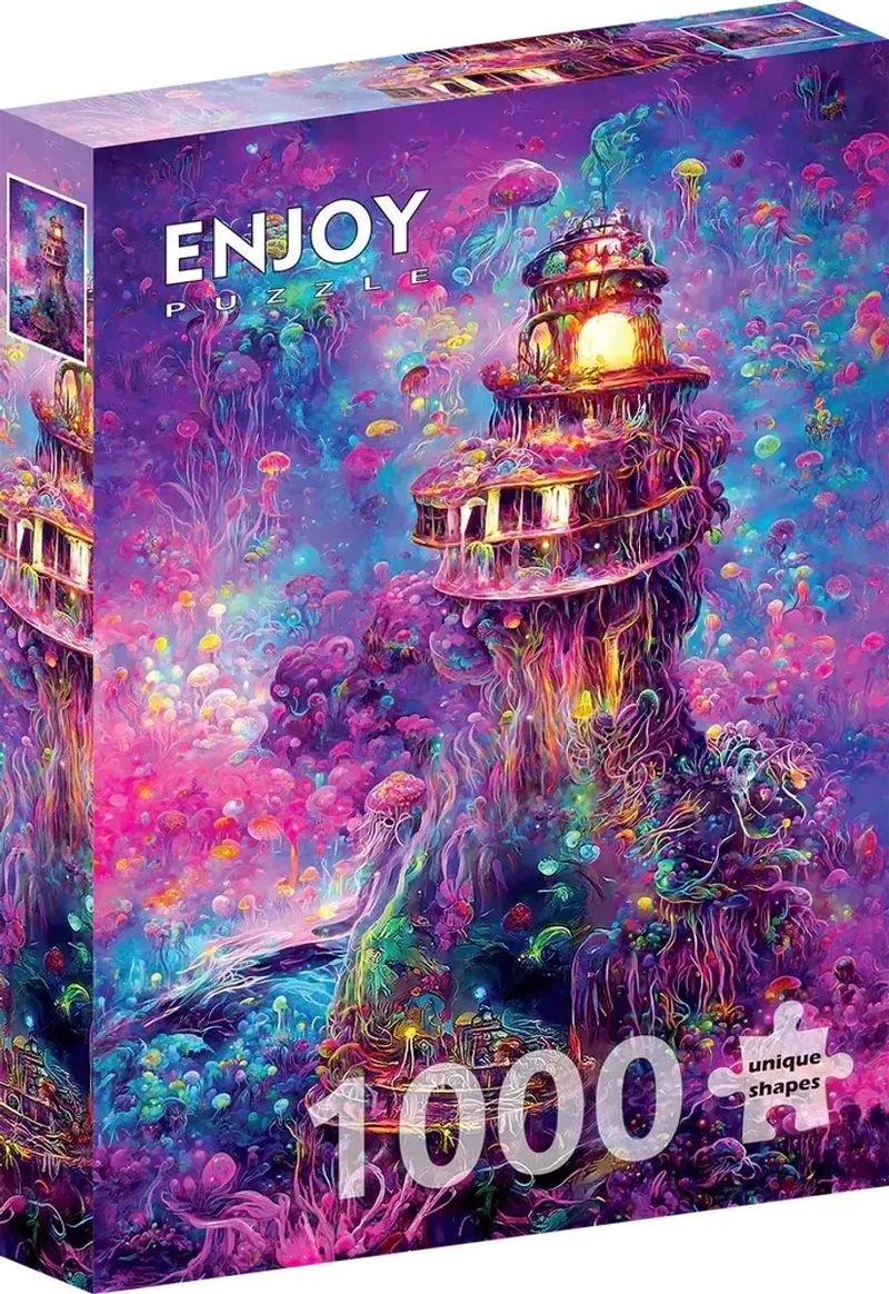 legpuzzel vuurtoren onder water 1000 stukjes kleurrijk. van Enjoy Puzzle, editie Meerkleurig – doos