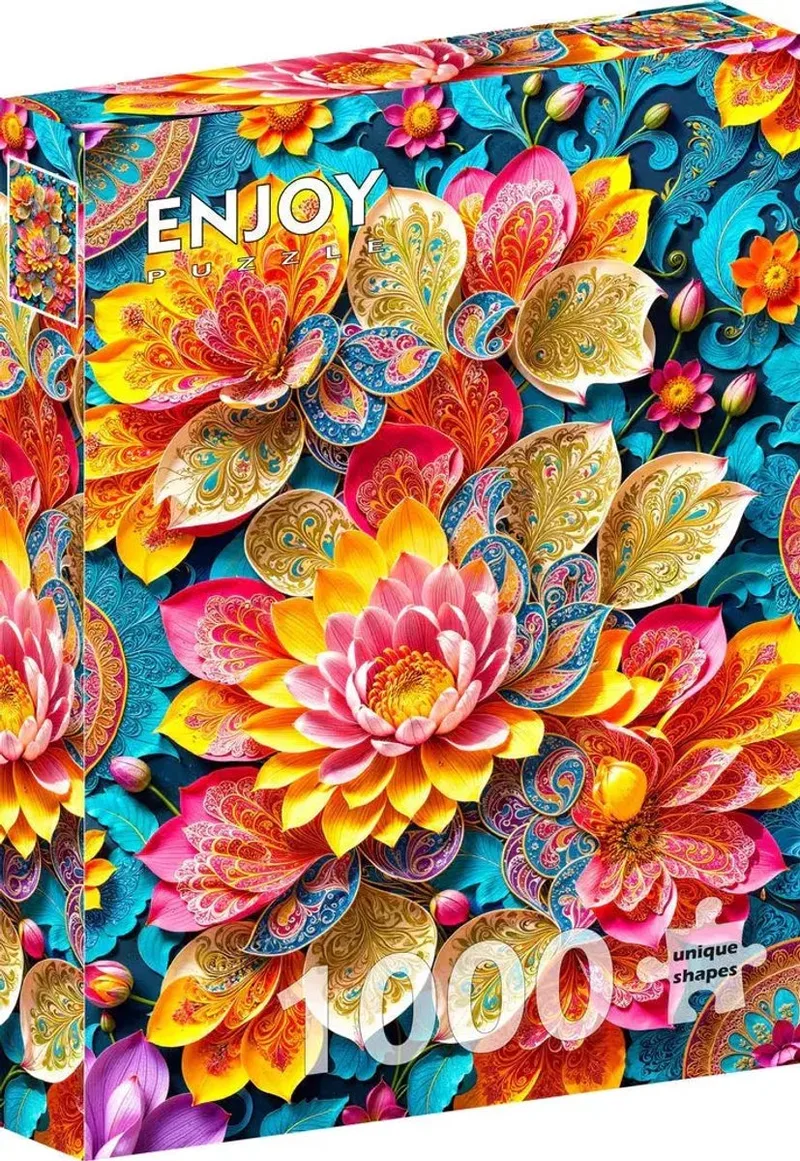 legpuzzel Waterlelies 1000 stukjes kleurrijk karton. de Enjoy Puzzle, édition Multicolore – boîte