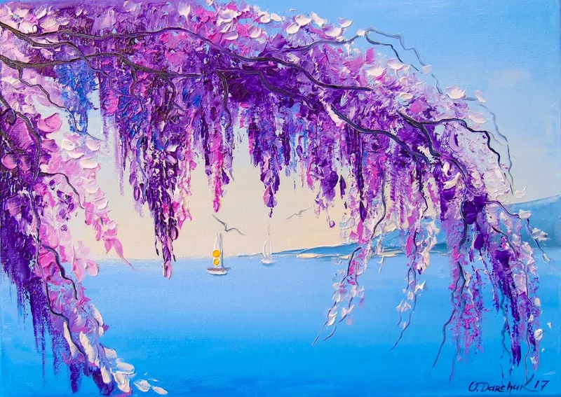 legpuzzel Wisteria by the Sea - 1000 stukjes puzzel. från Enjoy Puzzle, utgåva Flerfärgad – kartong