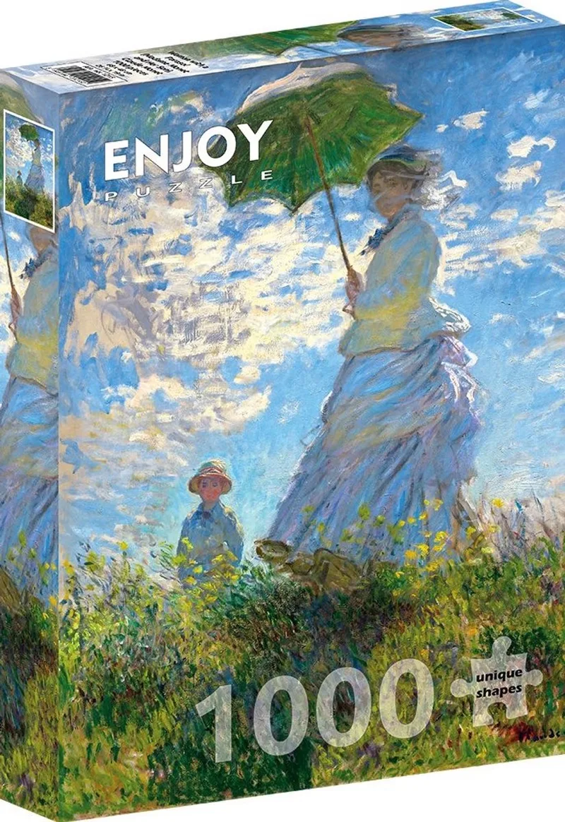 legpuzzel Woman with a Parasol Monet 1000 stukjes kunst. de Enjoy Puzzle, édition Multicolore – boîte