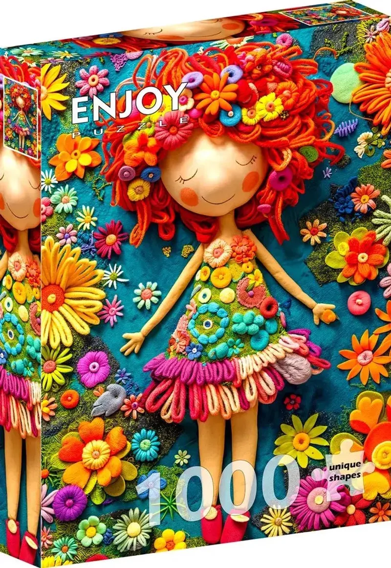 legpuzzel Yarned Joy 1000 stukjes retro karton. van Enjoy Puzzle, editie Meerkleurig – doos