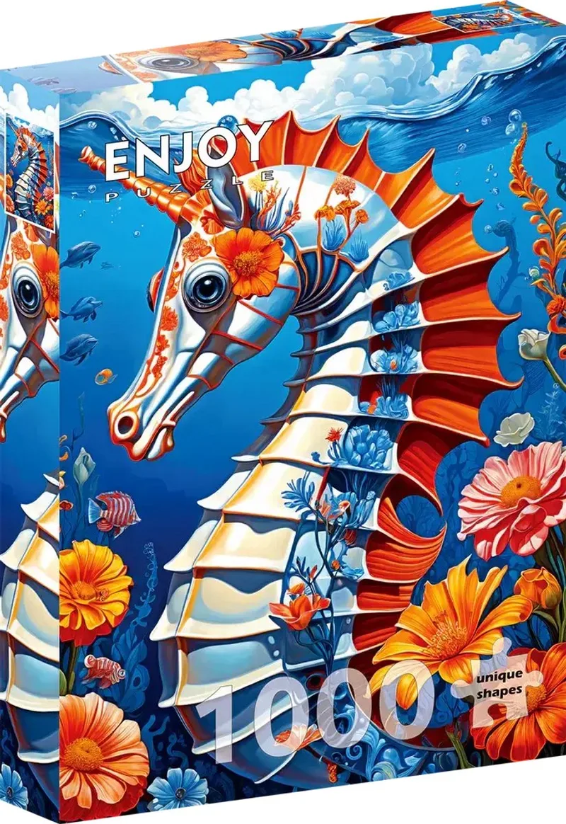 legpuzzel zeepaardje - 1000 stukjes puzzel plezier. van Enjoy Puzzle, editie Meerkleurig – doos