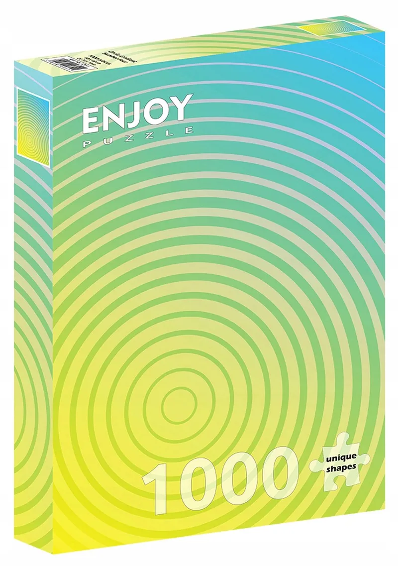 Merkloos 1000-delige Puzzel: Cirkel Gradiënt #4 van Enjoy Puzzle, editie Meerkleurig – doos