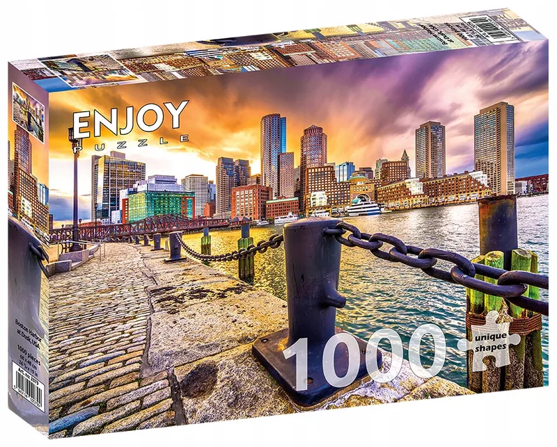 Merkloos Puzzel 1000 Stukjes: Boston City Gezicht from Enjoy Puzzle, Multicolour edition – box