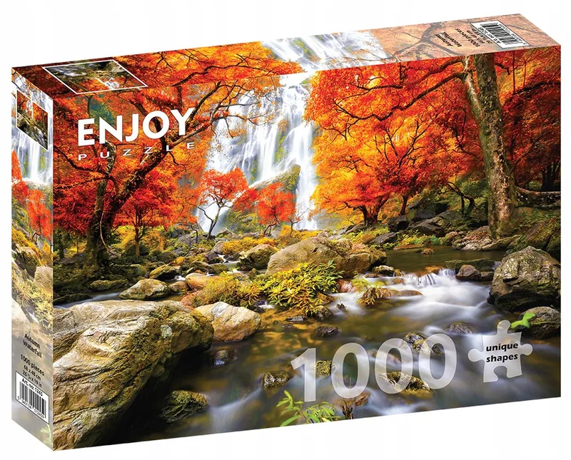 Merkloos Puzzel 1000 Stukjes: Herfst Waterval de Enjoy Puzzle, édition Multicolore – boîte