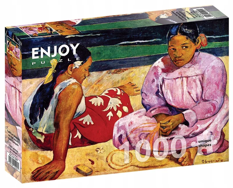 Puzzel 1000 Stukken: Tahitiaanse Vrouwen op het Strand van Enjoy Puzzle, editie Meerkleurig – doos