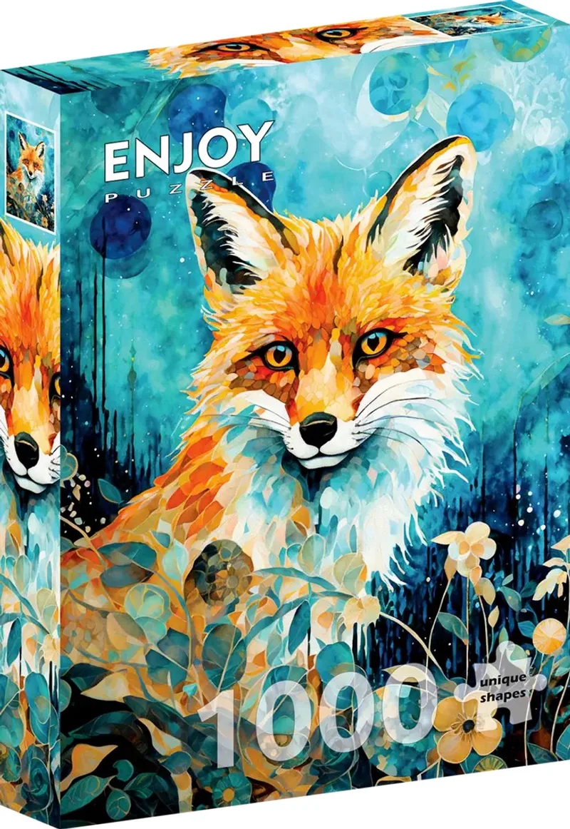 Red Fox on Blue (1000). from Enjoy Puzzle, Red edition – box