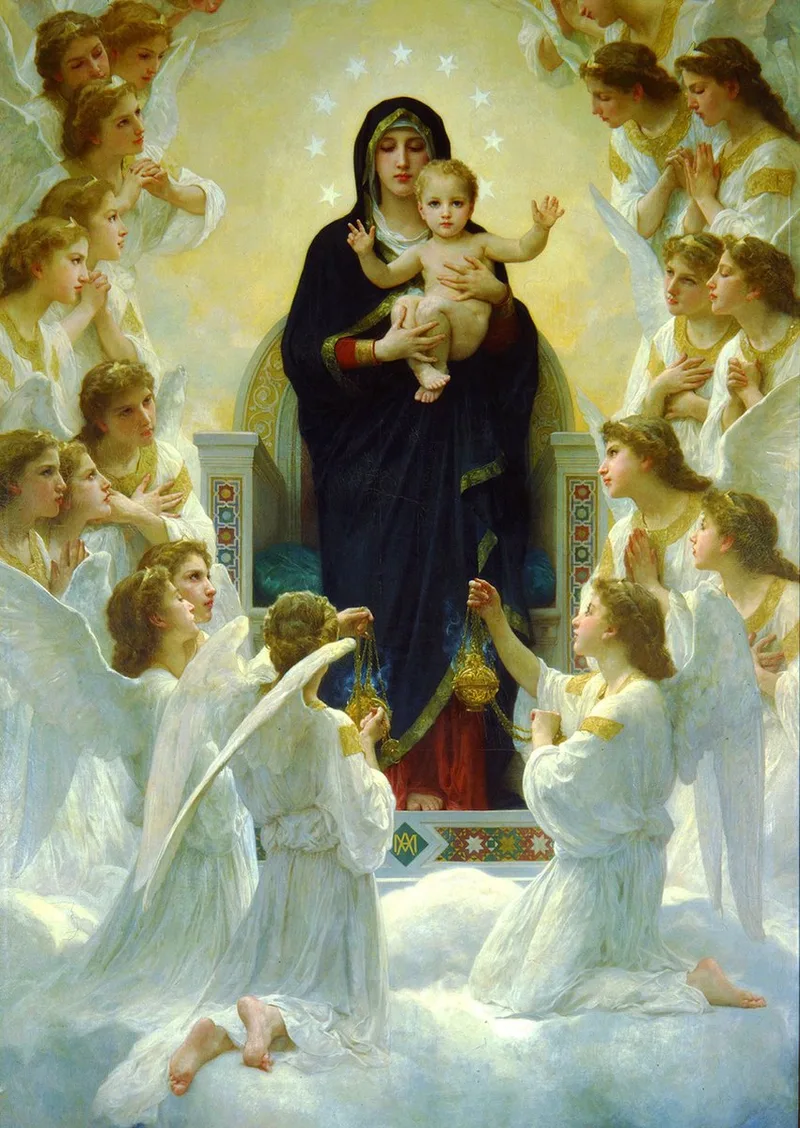 William Bouguereau - The Virgin with Angels Puzzel 1000 Stukjes from Enjoy Puzzle, Multicolour edition – box