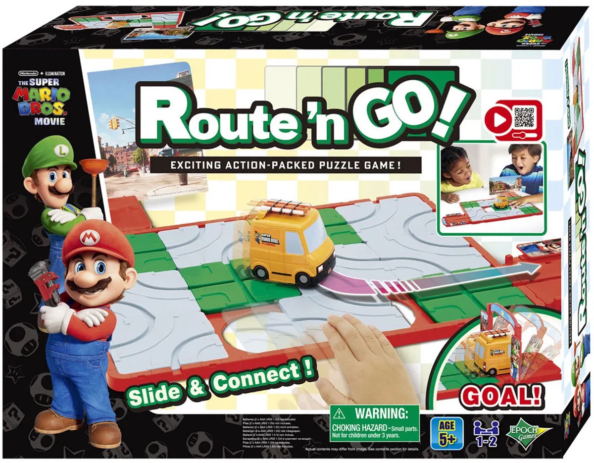 Super Mario Route'n Go - Bordspel met 2 snelheidsniveaus fra EPOCH Games – æske