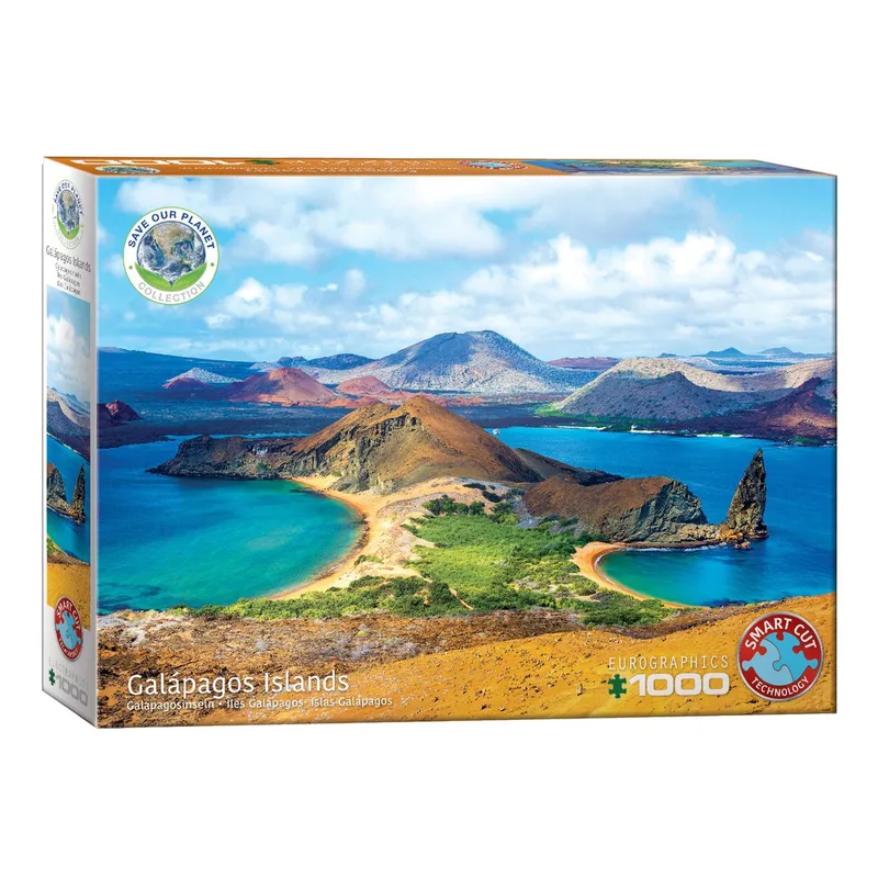 1000-delige Puzzel Galapagos Eilanden - 68x48 cm fra Eurographics, Flerfarvet-udgave – æske