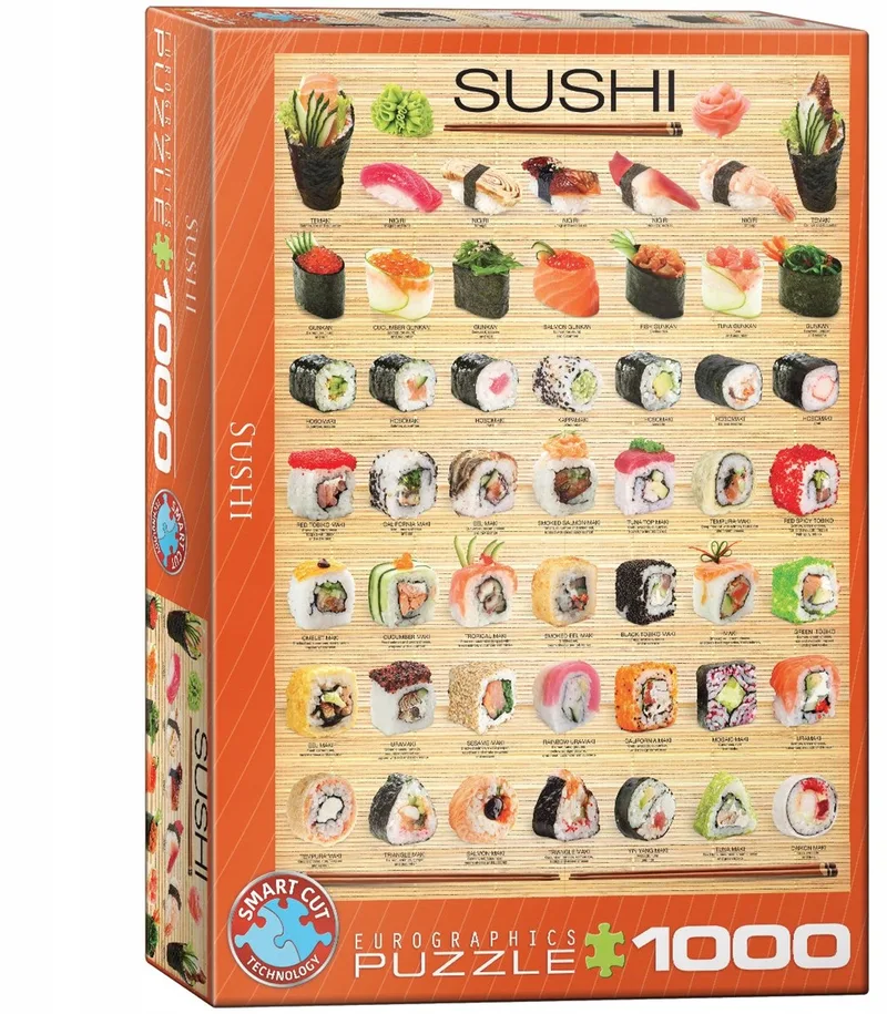 1000-delige Puzzel Sushi - 68x48 cm från Eurographics, utgåva Flerfärgad – kartong