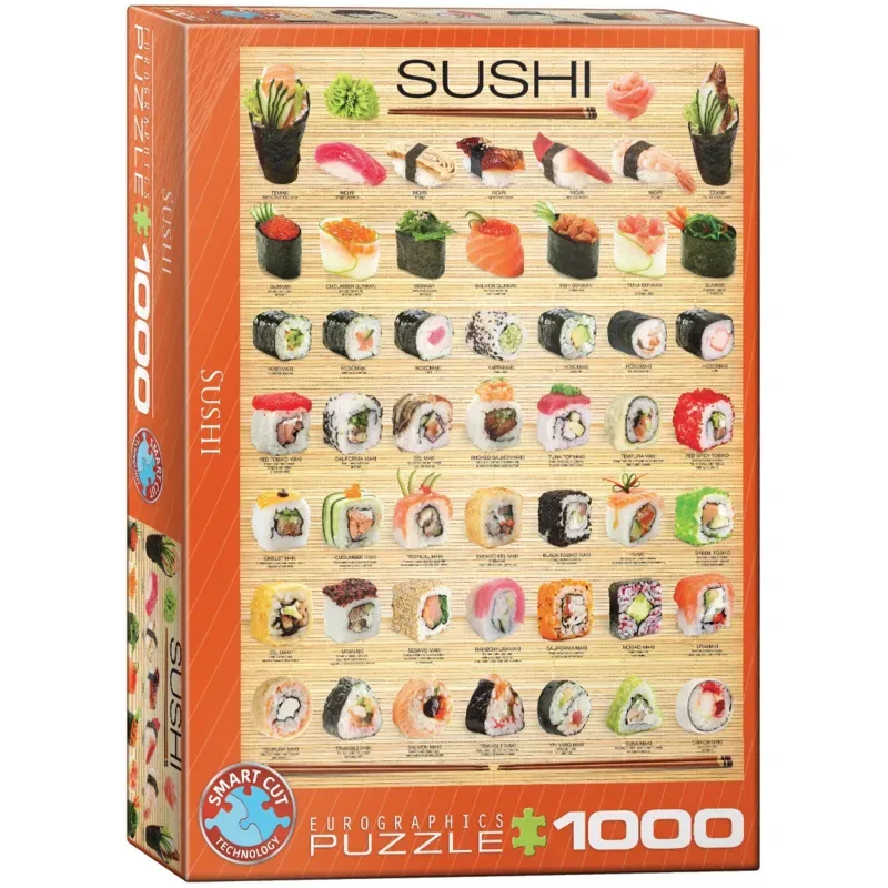 1000-delige Puzzel Sushi - 68x48 cm de Eurographics, édition Multicolore – boîte 2 sur 2