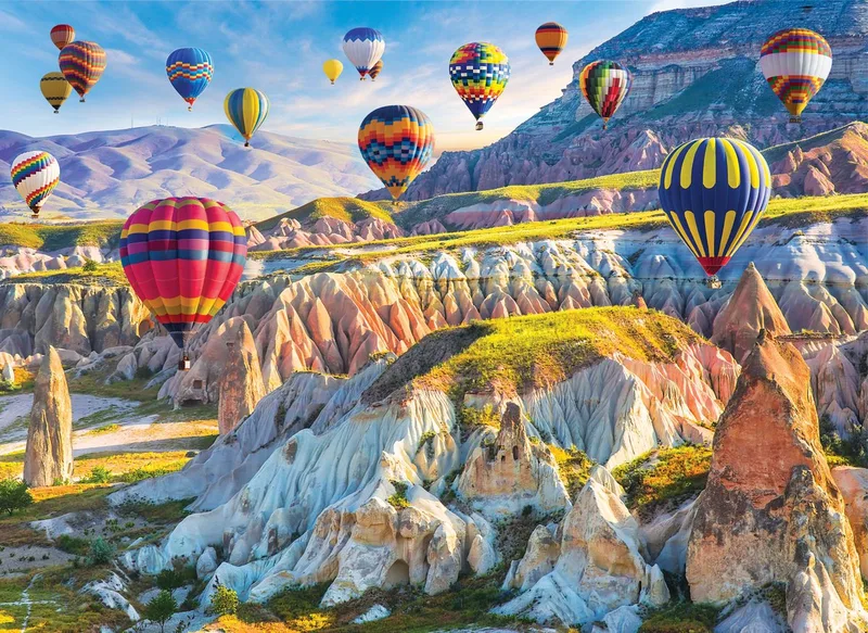Air Balloons Over Cappadocia - 1000 stukjes 68×48cm (b×h) - Legpuzzel fra Eurographics, Flerfarvet-udgave – æske