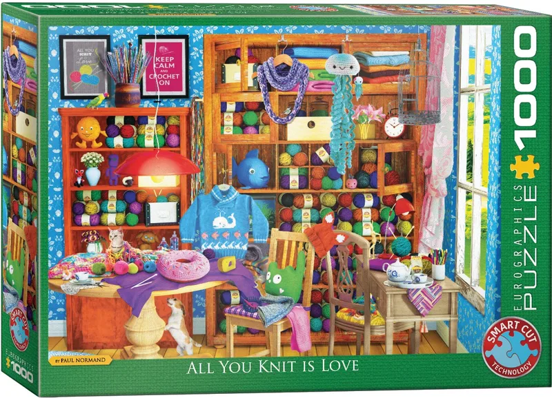 Alles wat je Breit is Liefde (All you Knit is Love) - Paul Normand - 1000 stukjes - Legpuzzel from Eurographics, Multicolour edition – box