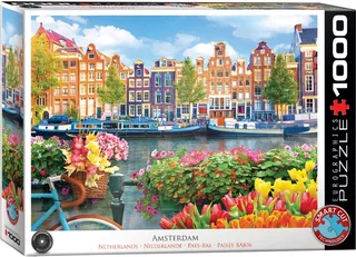 Amsterdam, Nederland - 1000 stukjes 68×48cm (b×h) - HDR Fotografie Legpuzzel von Eurographics, Ausgabe Mehrfarbig – Schachtel 1 von 2