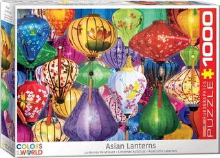 Aziatische lantaarns [Asian Lanterns] - 1000 stukjes 68×48cm (b×h) - Legpuzzel van Eurographics, editie Meerkleurig – doos 1 van 2