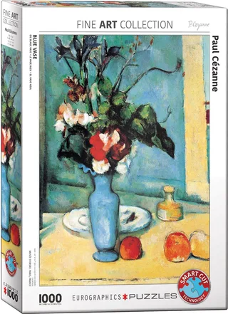 Blauwe Vaas [Vase Bleu] - Paul Cezanne - 1000 stukjes 48×68cm (b×h) - Fine Art Legpuzzel van Eurographics, editie Meerkleurig – doos 1 van 2