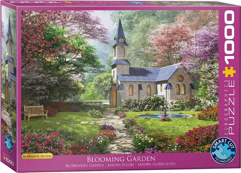 Bloeiende Tuin [Blooming Garden] - Dominic Davison - 1000 stukjes 68×48cm (b×h) - Legpuzzel from Eurographics, Multicolour edition – box