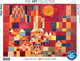Burcht en Zon [Burg und Sonne] - Paul Klee - 1000 stukjes 68×48cm (b×h) - Fine Art Legpuzzel från Eurographics, utgåva Flerfärgad – kartong 1 av 2