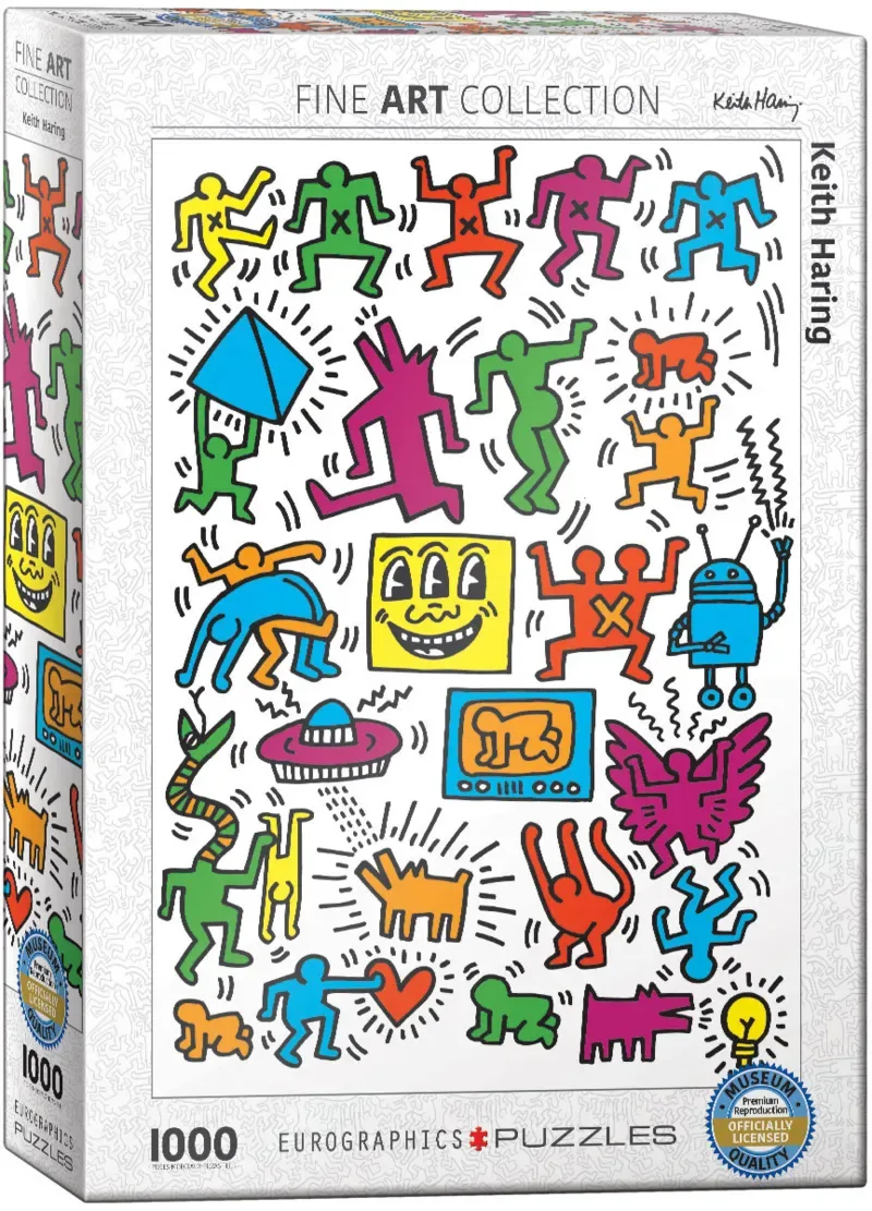 Collage - Keith Haring - 1000 stukjes 48×68cm (b×h) - Fine Art Legpuzzel van Eurographics, editie Meerkleurig – doos 2 van 2