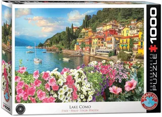 Comomeer, Italië - 1000 stukjes - HDR Fotografie Legpuzzel de Eurographics, édition Multicolore – boîte 2 sur 2