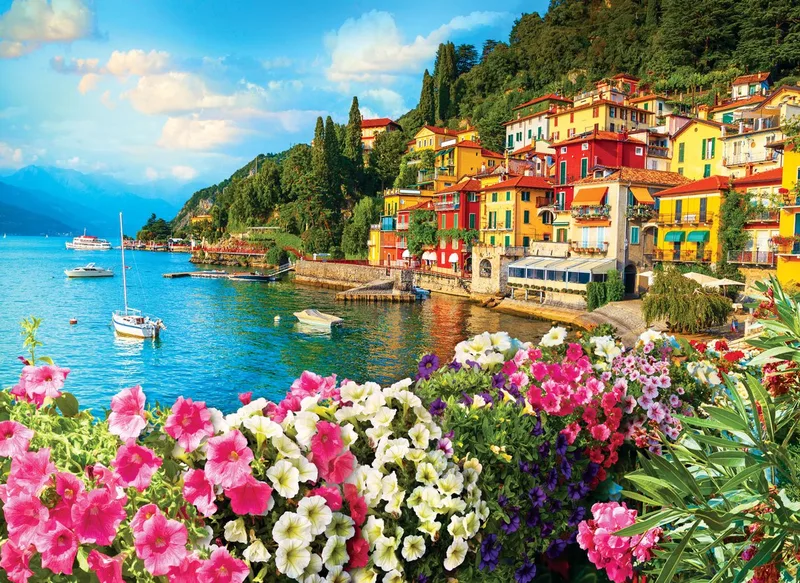 Comomeer, Italië - 1000 stukjes - HDR Fotografie Legpuzzel de Eurographics, édition Multicolore – boîte 1 sur 2